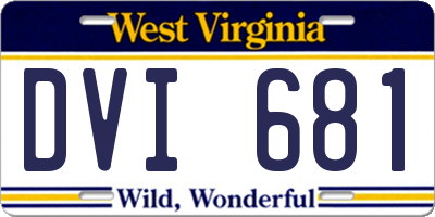 WV license plate DVI681