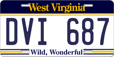 WV license plate DVI687