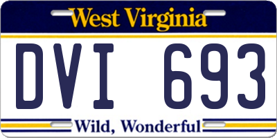 WV license plate DVI693
