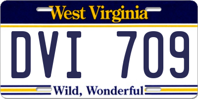 WV license plate DVI709