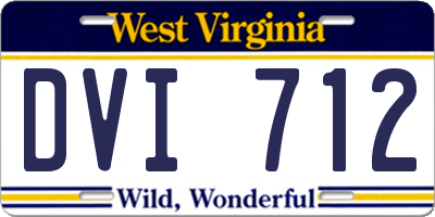 WV license plate DVI712