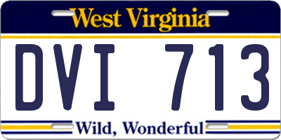 WV license plate DVI713