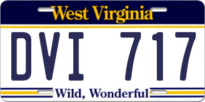 WV license plate DVI717
