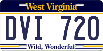 WV license plate DVI720
