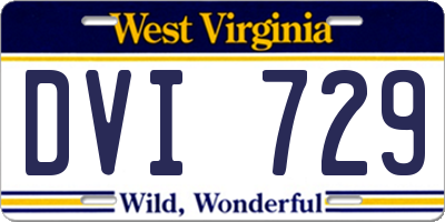 WV license plate DVI729