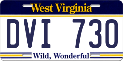 WV license plate DVI730