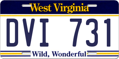 WV license plate DVI731