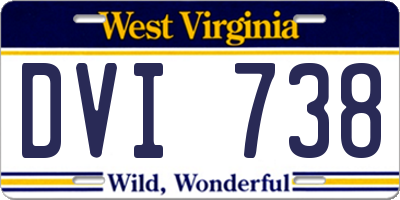 WV license plate DVI738