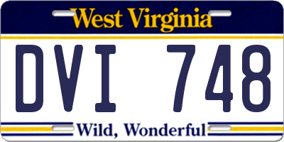 WV license plate DVI748
