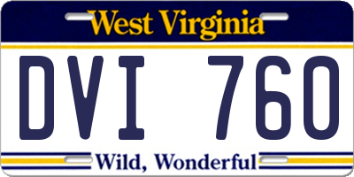 WV license plate DVI760
