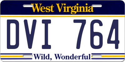 WV license plate DVI764