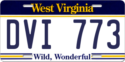 WV license plate DVI773