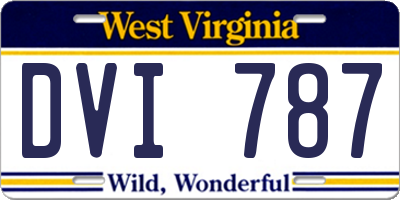 WV license plate DVI787