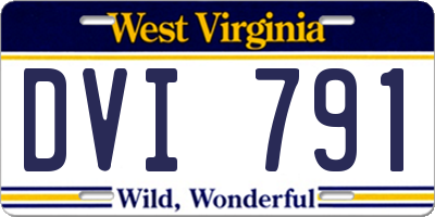 WV license plate DVI791