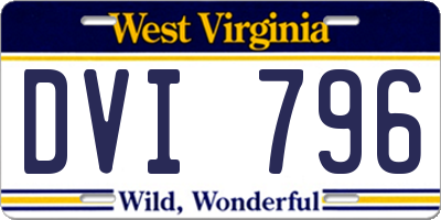 WV license plate DVI796
