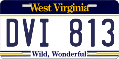 WV license plate DVI813