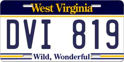 WV license plate DVI819