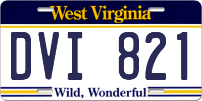 WV license plate DVI821