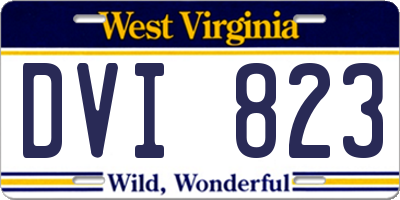 WV license plate DVI823