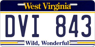 WV license plate DVI843