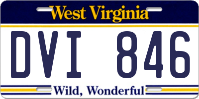 WV license plate DVI846