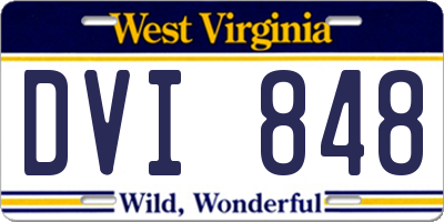 WV license plate DVI848