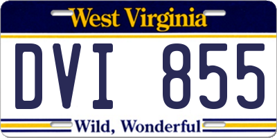 WV license plate DVI855