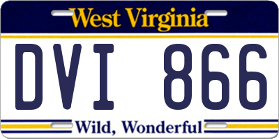WV license plate DVI866