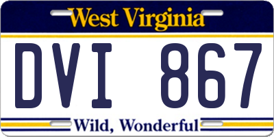 WV license plate DVI867