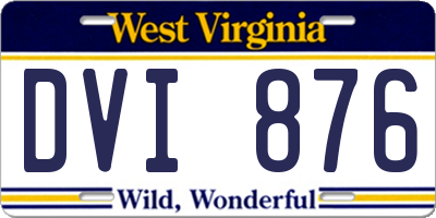 WV license plate DVI876
