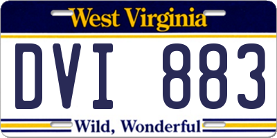 WV license plate DVI883