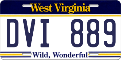 WV license plate DVI889