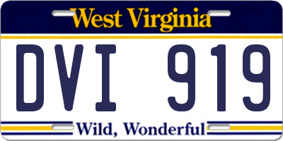 WV license plate DVI919