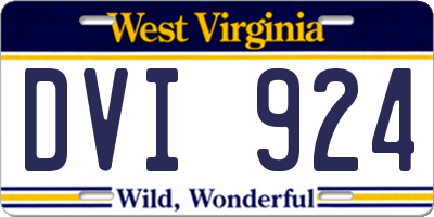 WV license plate DVI924