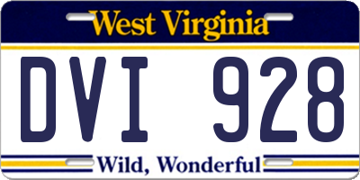 WV license plate DVI928