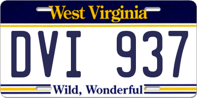 WV license plate DVI937