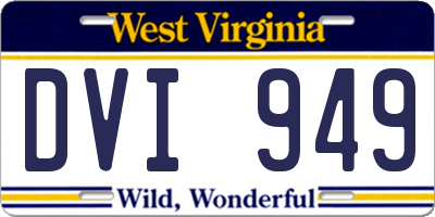 WV license plate DVI949