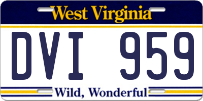 WV license plate DVI959