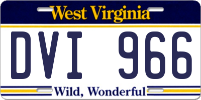 WV license plate DVI966