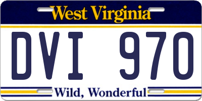 WV license plate DVI970