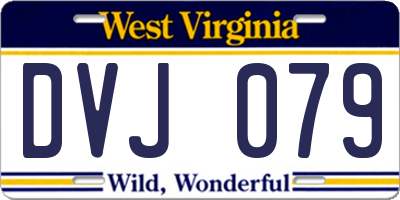 WV license plate DVJ079