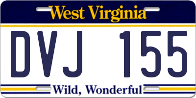 WV license plate DVJ155