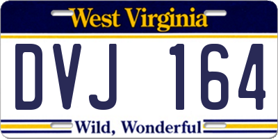 WV license plate DVJ164