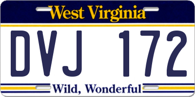 WV license plate DVJ172