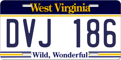WV license plate DVJ186