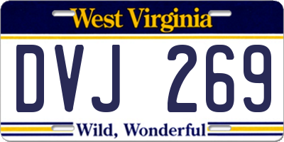 WV license plate DVJ269