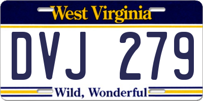 WV license plate DVJ279