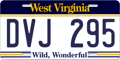 WV license plate DVJ295