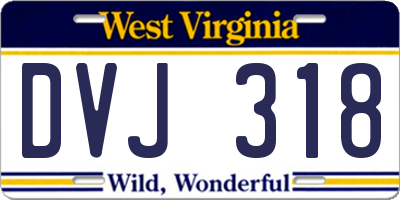 WV license plate DVJ318