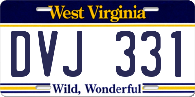 WV license plate DVJ331